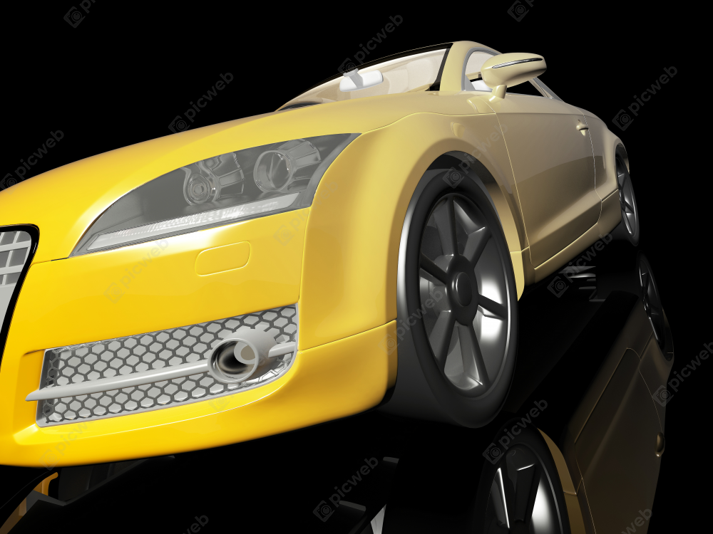 Желтый спортивный автомобиль скачать Желтый спортивный автомобиль