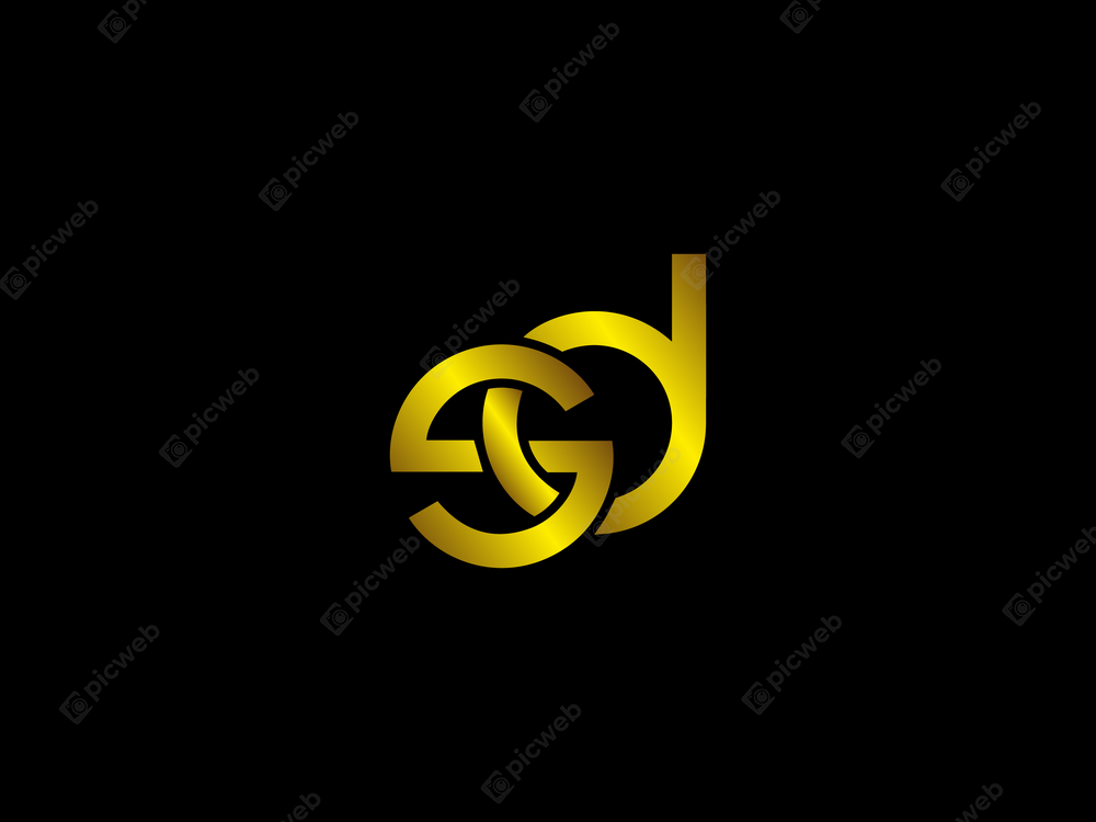 Золотые переплетенные буквы "S" и "D" скачать Золотые переплетенные буквы "S" и "D"