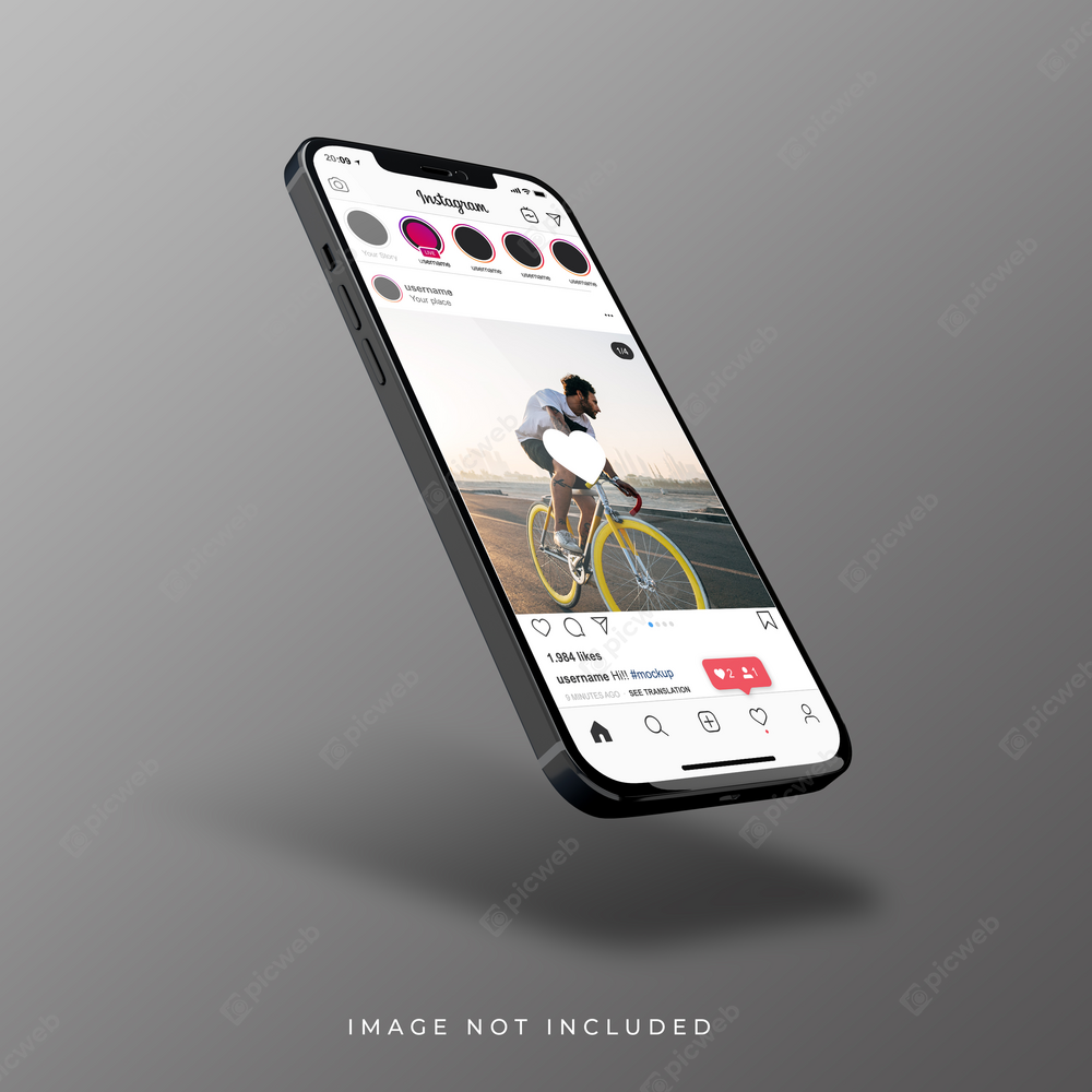 Смартфон с открытым Instagram скачать Смартфон с открытым Instagram