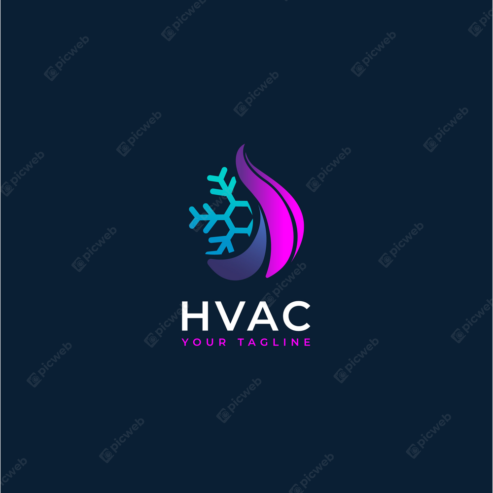 Шаблон логотипа для HVAC скачать Шаблон логотипа для HVAC