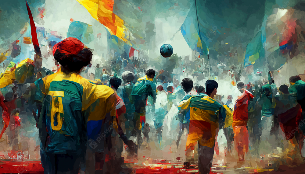 Яркая футбольная атмосфера